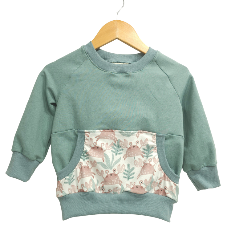 Pullover [ Kids 1-7 Jahre ] Under the Sea Krebse (Sweat mint)
